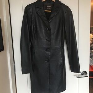 Italian leather car coat